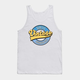 Seattle Washington State retro logo Tank Top